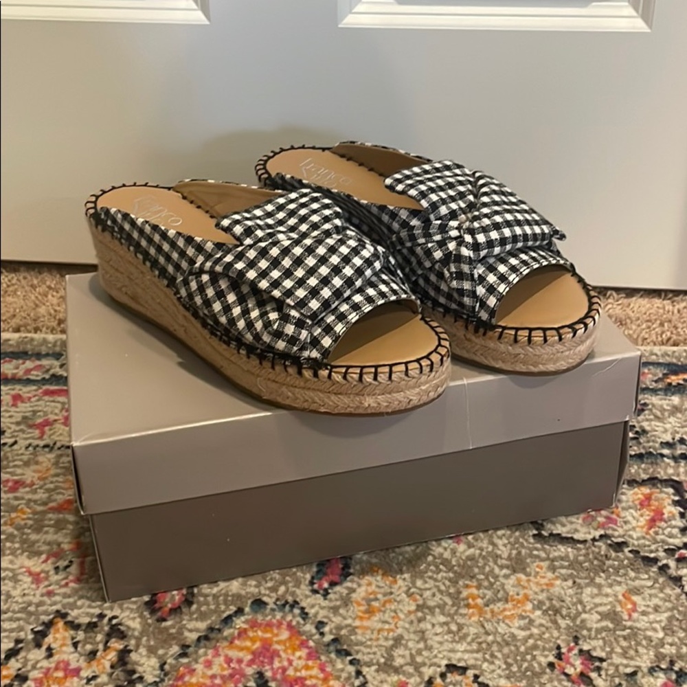 Franco Sarto Patrice Gingham Wedges